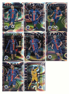 球星卡 登贝莱 巴尔科拉 多纳鲁马 雨点折 2024-25 Topps UCC巴黎