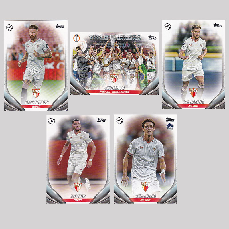 球星卡塞维利亚2023-24 Topps ucc欧战 拉莫斯 拉基蒂奇 欧联夺冠
