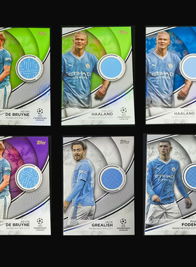 球星卡 曼城 球衣物料 2023-24 Topps UCC 哈兰德 德布劳内 福登