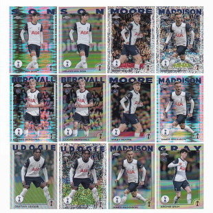 球星卡 孙兴慜 贝里瓦尔 穆尔 新秀 银碎点折 2024-25 Topps 热刺