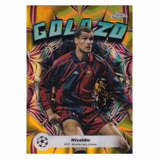 球星卡 里瓦尔多 金熔岩折 golazo特卡 2023-24 Topps 巴塞罗那
