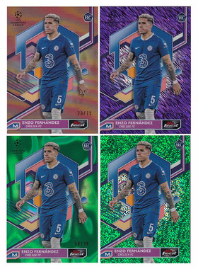 球星卡 恩佐 75编 玫瑰金折 绿折 RC 2022-23 topps finest切尔西