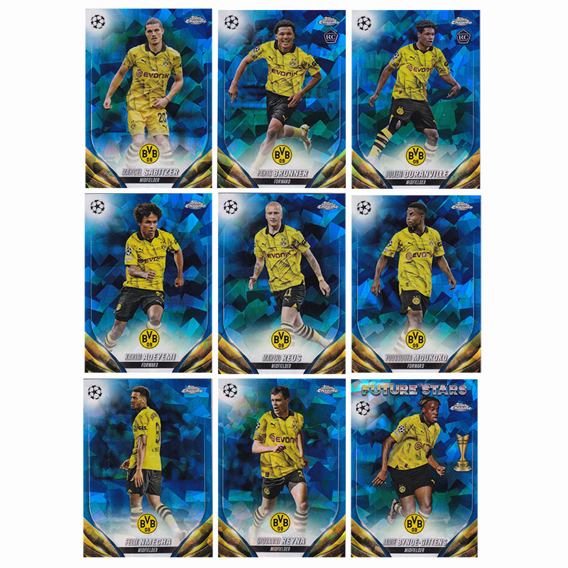 球星卡 蓝碎冰折 2023-24 Topps多特蒙德 罗伊斯 阿德耶米 吉滕斯