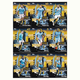 球星卡 罗德里 福登 阿圭罗 城市冠军特卡 2025 Topps 曼城队盒