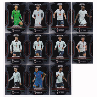 球星卡 2022世界杯prizm英格兰队套 凯恩 赖斯 贝林厄姆 格拉利什