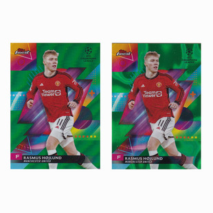 绿熔岩折 2023 欧冠 霍伊伦德 曼联 finest 99编 Topps 球星卡