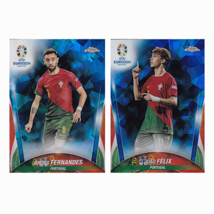 球星卡 蓝碎冰折 葡萄牙 2024欧洲杯 Topps B费 菲利克斯 莱奥