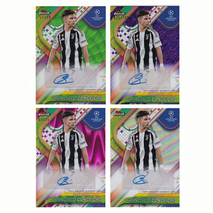 75编粉熔岩折2024 签字 topps 尤文图斯 球星卡 finest 孔塞桑