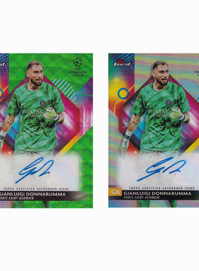 球星卡 多纳鲁马 签字 99编 绿折 银折2023-24 Topps finest 巴黎