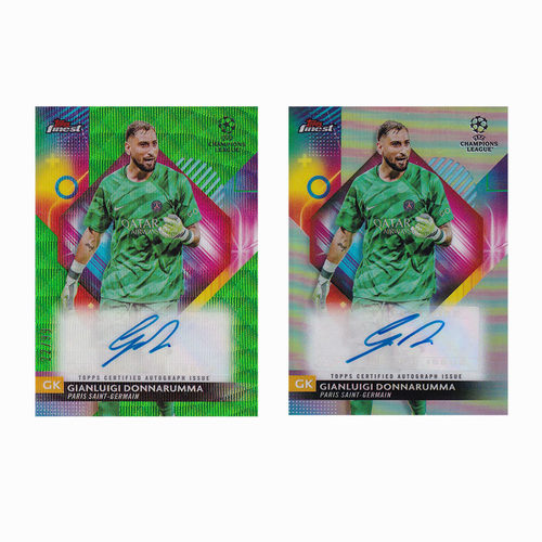 球星卡 多纳鲁马 签字 99编 绿折 银折2023-24 Topps finest 巴黎