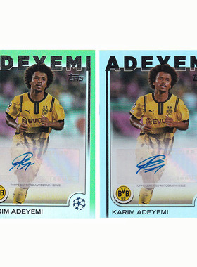 球星卡 阿德耶米 签字 199编 2024-25 Topps UCC 多特蒙德