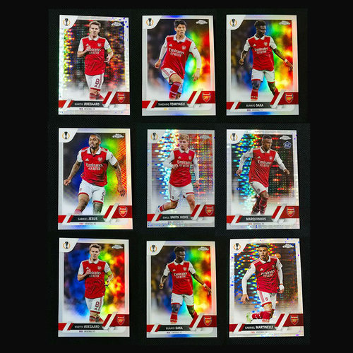 球星卡 2022-23 topps chrome 银折 阿森纳 厄德高 萨卡 马丁内利