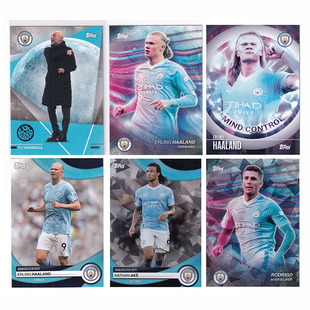 球星卡 哈兰德 瓜迪奥拉 罗德里 2023-24 Topps 曼城队盒