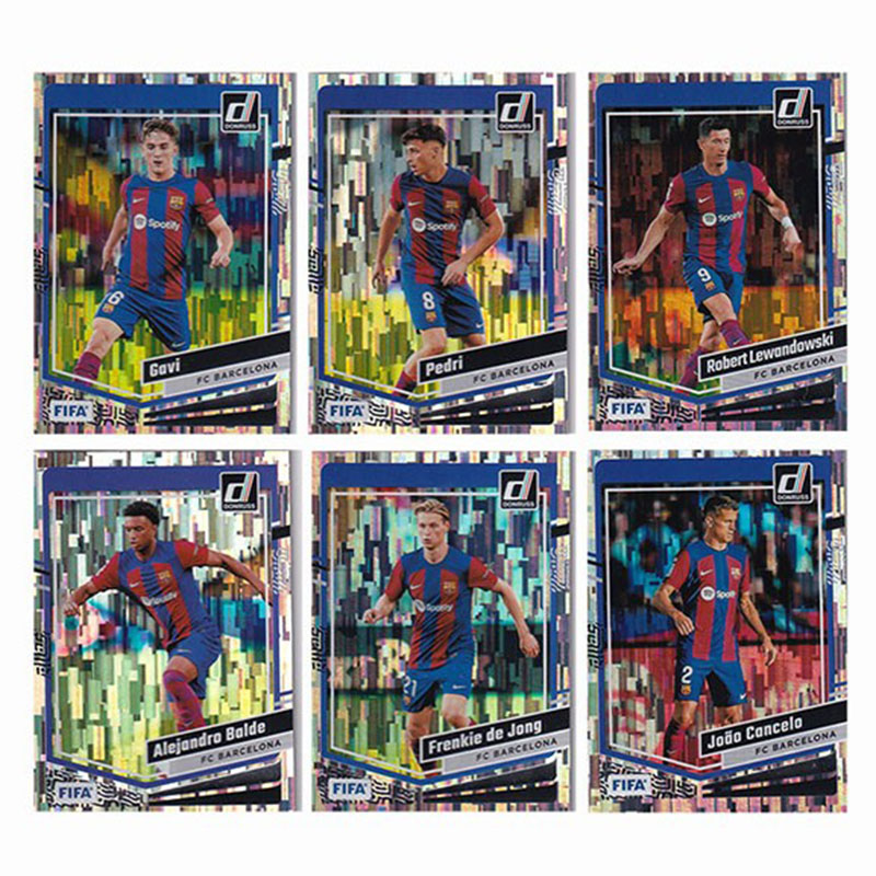球星卡 巴萨罗那 瀑布折 2023-24 donruss 佩德里 加维 德容 莱万