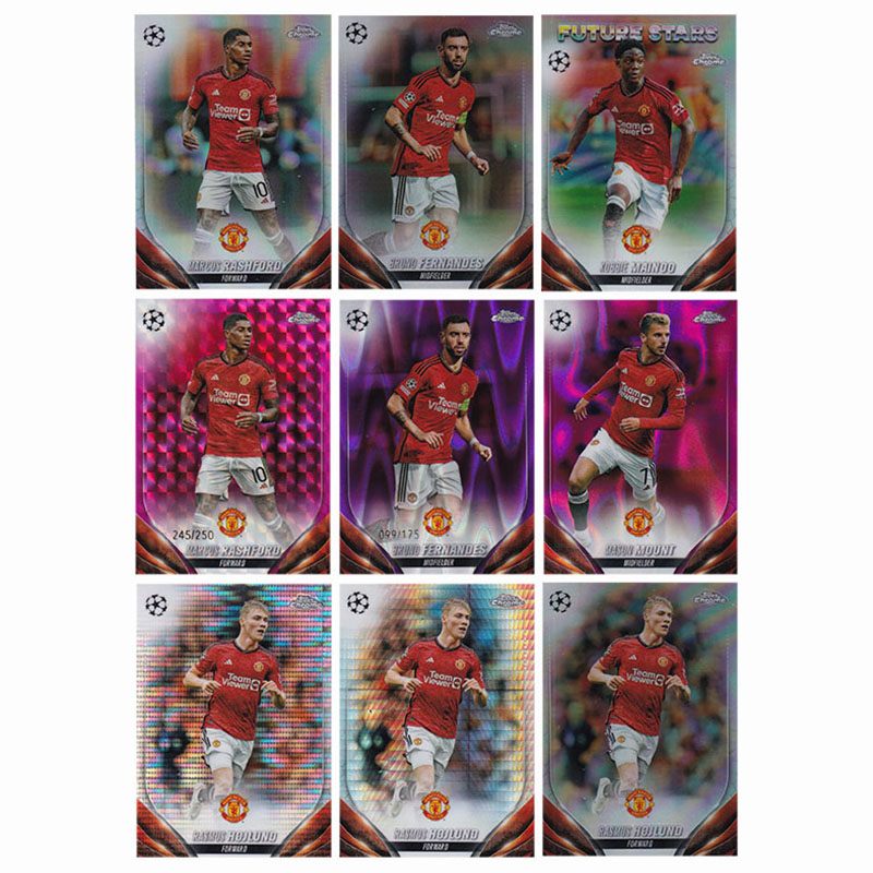 球星卡175编 银紫折2023-24 Topps曼联 梅努 霍伊伦 拉什福德 B费