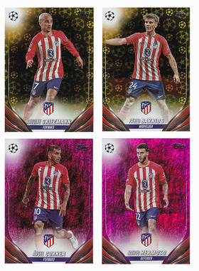 球星卡 金球粉折 2023-24 Topps UCC西甲 马竞 格里兹曼 巴里奥斯