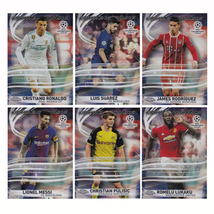 球星卡 C罗 梅西 苏亚雷斯普利西奇闪击特卡2017-18 Topps chrome