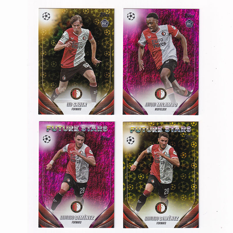 球星卡 费耶诺德 金球粉折 2023-24 Topps UCC 希门尼斯 绍尔