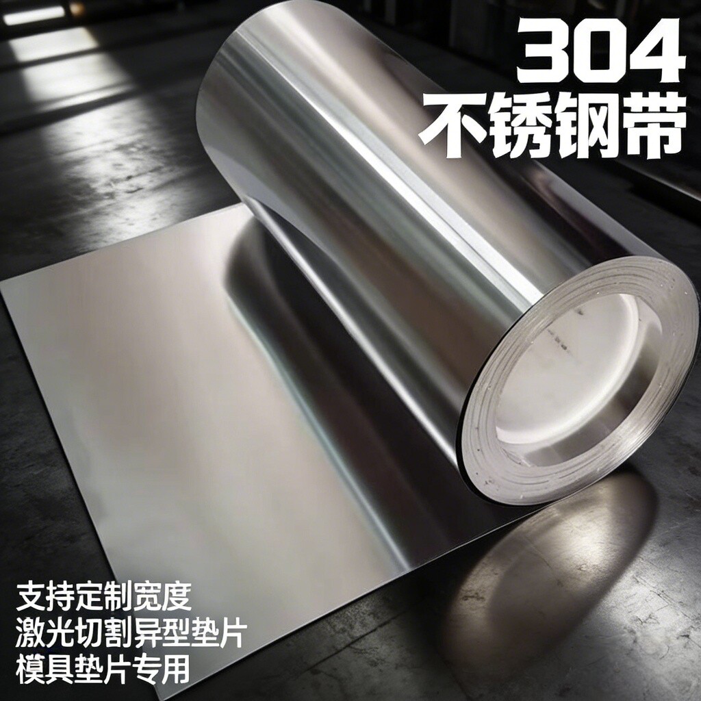 304不锈钢带超薄钢板钢皮301不锈钢薄片0.01mm手撕钢箔激光切割