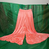 新款 高腰软滑亲肤气质休闲长显瘦垂感裙裤 丝滑大摆男女裙裤 阔腿裤