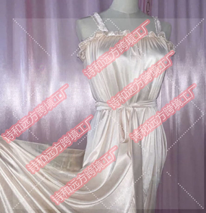 25年新款 丝滑性感男女吊带长裙弹力拖地睡裙超柔双面性感舒适睡衣