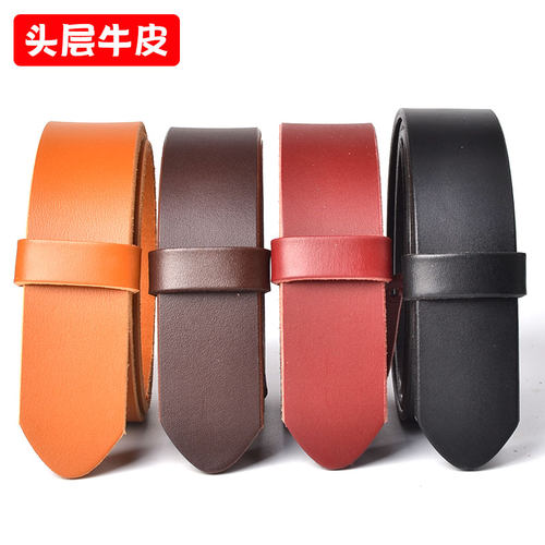 无头无孔腰带透心纯牛皮皮带