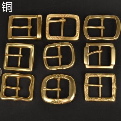 日字扣腰带扣头黄铜皮带头休闲