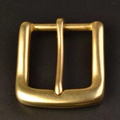 实心纯黄铜针扣口字皮带扣男士 皮带扣头女士腰带头裤 腰带配件35mm