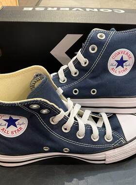 正品匡威Converse all star 常青款经典帆布鞋蓝色高帮102307