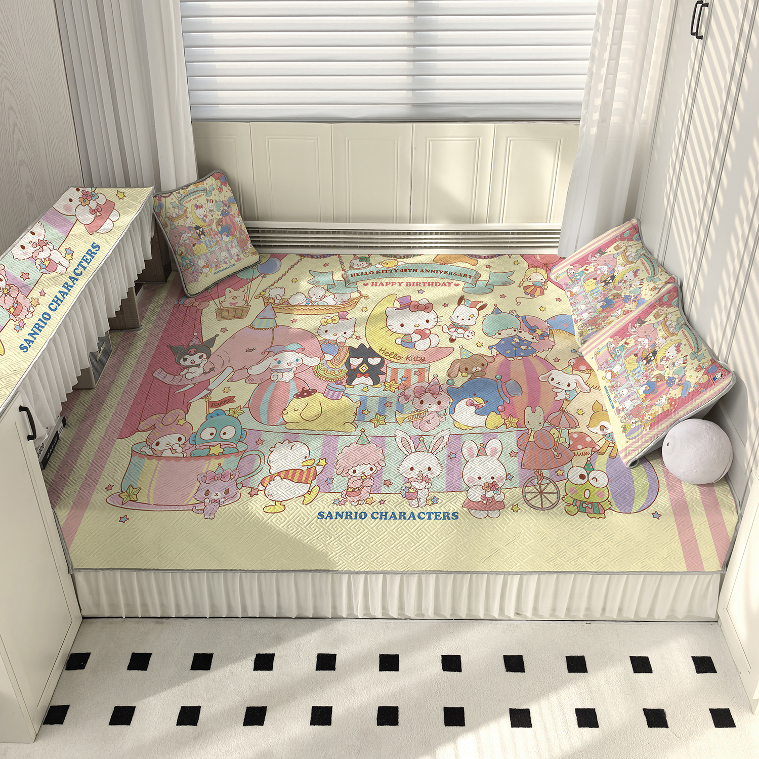 榻榻米专用床盖炕垫四季通用定制床笠防滑床单2025新款三丽鸥家族