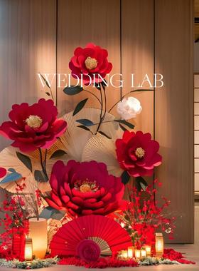 红色系新春打卡美陈装置摆饰装饰婚礼艺术装饰橱窗陈列商业美陈