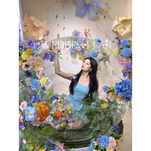 透明泡泡花艺装置美陈装置摆饰婚礼艺术装饰橱窗陈列商业美陈