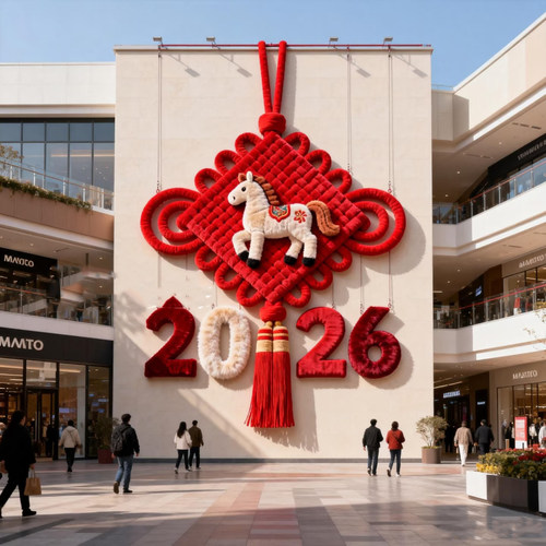 马年巨型中国结2026新年定制装置活动布置商业美陈