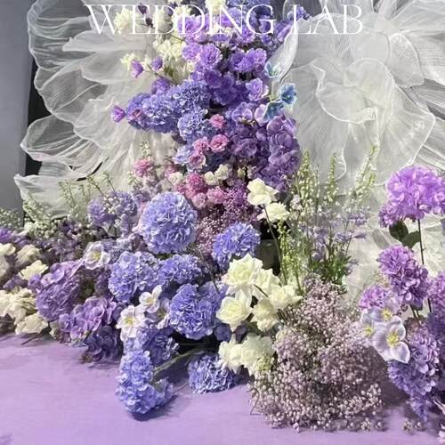紫色莫奈花园打卡美陈装饰