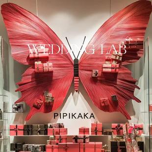 饰婚礼艺术装 置摆饰装 饰 置打卡美陈装 新年新春巨型红色蝴蝶装