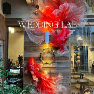 巨型红色锦鲤装 饰橱窗陈列商业美陈场景布置 饰婚礼艺术装