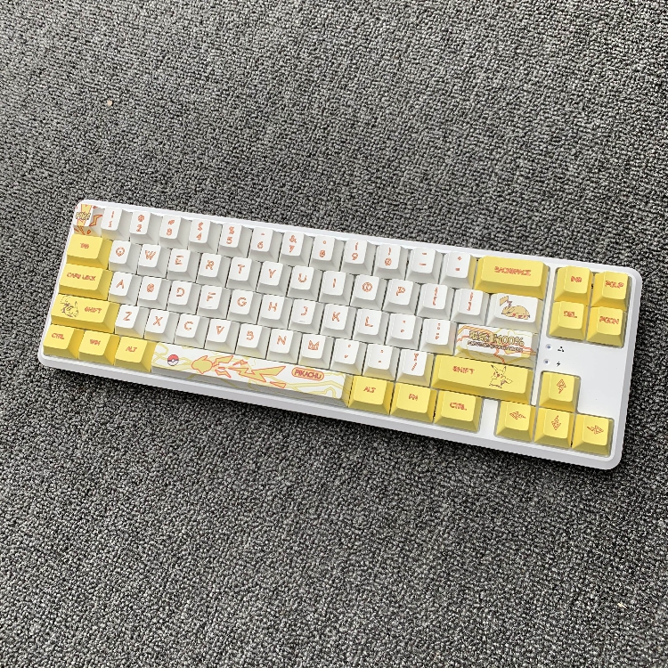 k680t热升华主题黄色机械键盘