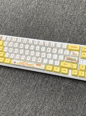 68键机械键盘K680T热升华主题红色绿黄色卡通青轴蓝牙有线小套件