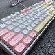 104键马卡龙白粉黄机械键盘青轴水蜜桃轴办公游戏静音XDA粉嫩甜美