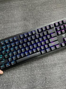 三模87键机械键盘无线蓝牙有线type-c青轴欧版大回车rgb84键黑色