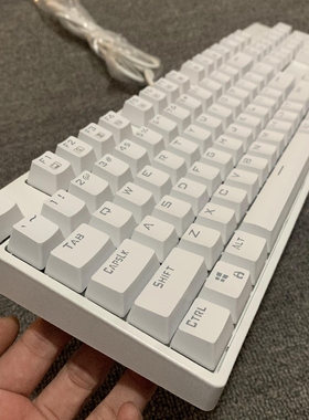 库存全新白色青轴机械键盘青轴静音104小键盘87键办公室游戏发光