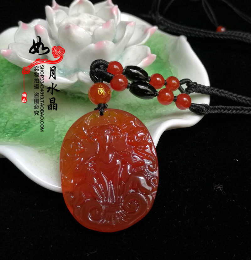 红玛瑙项坠献瑞三阳开泰生肖羊