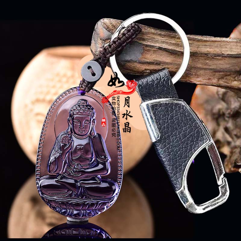 紫水晶生肖狗属猪本命佛阿弥陀佛