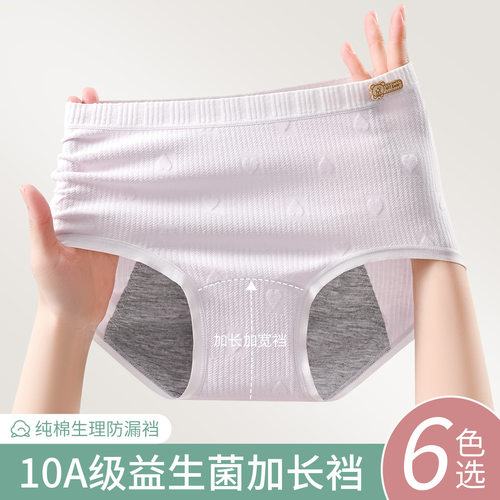 女士生理期三角内裤前后防侧漏双层纯棉抑菌内档透气跨境一件代发