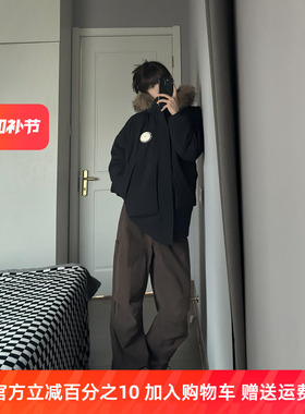 InstGuys冬季中长款羽绒服女毛领潮流白鸭绒貉子毛加厚保暖