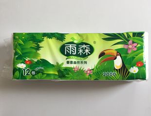 雨森卫生纸2000克长12卷原生木浆厕纸包邮