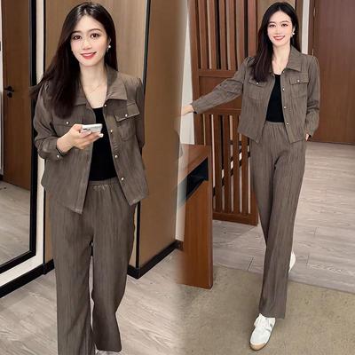 时尚休闲套装女2025春季新款小个子洋气气质宽松减龄时髦两件套潮