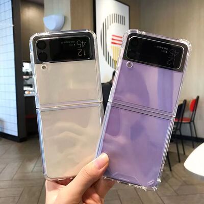 适用三星zflip5手机壳透明气囊防摔zFlip3折叠屏保护套zflip4全包
