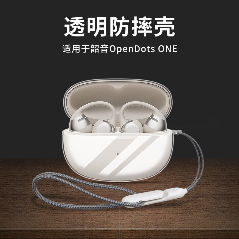 适用于Shokz韶音动钛圈OpenDots ONE耳机保护套高透明E310耳夹式耳机壳 - 实物图