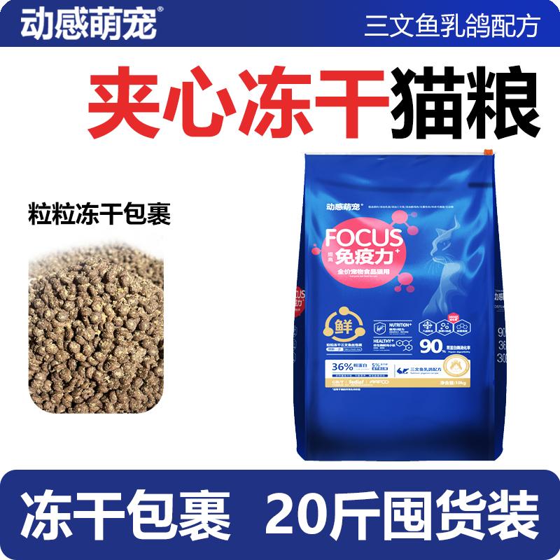 动感萌宠三文鱼乳鸽猫粮全价成幼猫鲜粮益生元发腮呵护玻璃胃通用